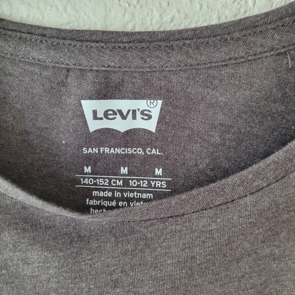 Levi's Girl's Charcoal Gray Western Fringe Star Theme Top Size Medium NWT Rodeo - Picture 6 of 8